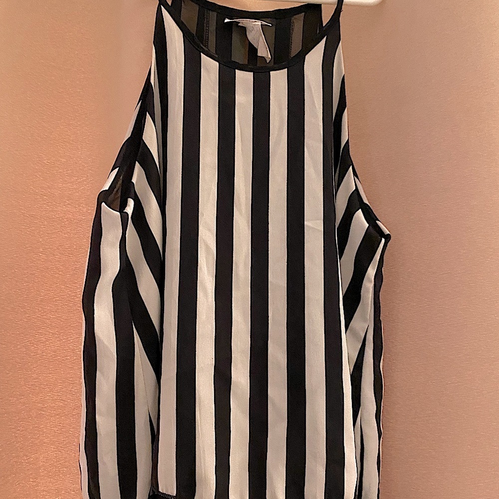 Striped Panel Tank top